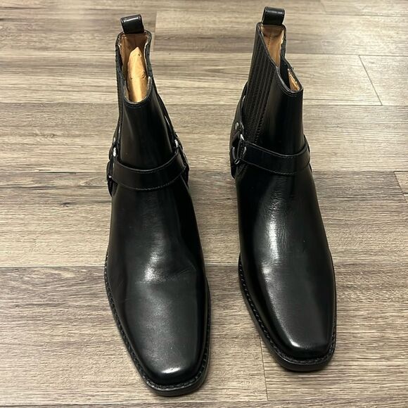 Madewell The Santiago Western Black Leather Ankle Boot US 11 - Picture 2 of 10